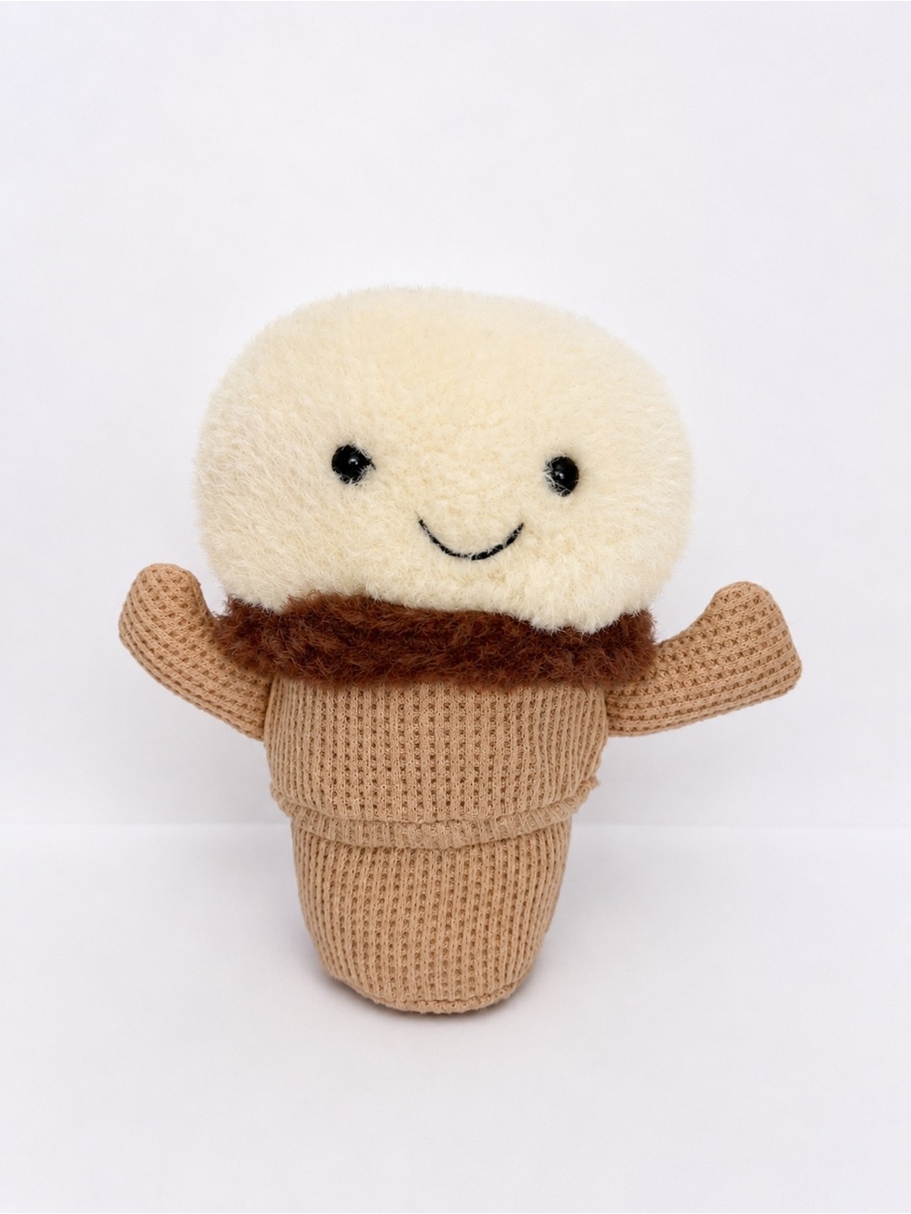 Happy Vanilla Ice Cream Cone Plush